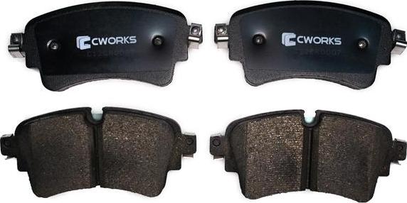 Cworks C12CR0007 - Комплект спирачно феродо, дискови спирачки vvparts.bg