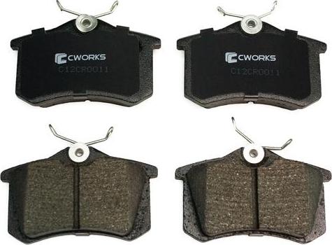 Cworks C12CR0011 - Комплект спирачно феродо, дискови спирачки vvparts.bg