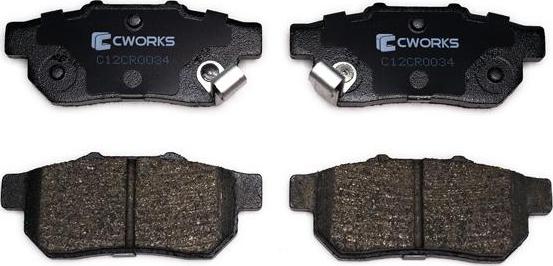 Cworks C12CR0034 - Комплект спирачно феродо, дискови спирачки vvparts.bg