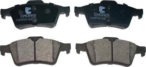 Cworks C12CR1016 - Комплект спирачно феродо, дискови спирачки vvparts.bg