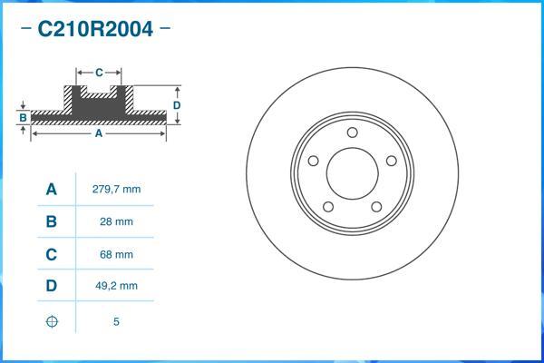 Cworks C210R2004 - Спирачен диск vvparts.bg