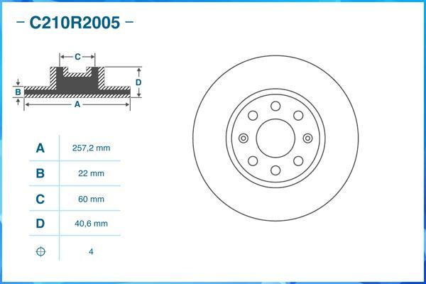 Cworks C210R2005 - Спирачен диск vvparts.bg