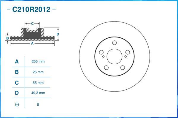 Cworks C210R2012 - Спирачен диск vvparts.bg