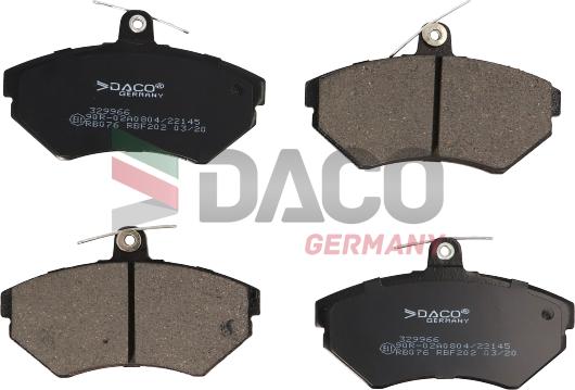 DACO Germany 329966 - Комплект спирачно феродо, дискови спирачки vvparts.bg