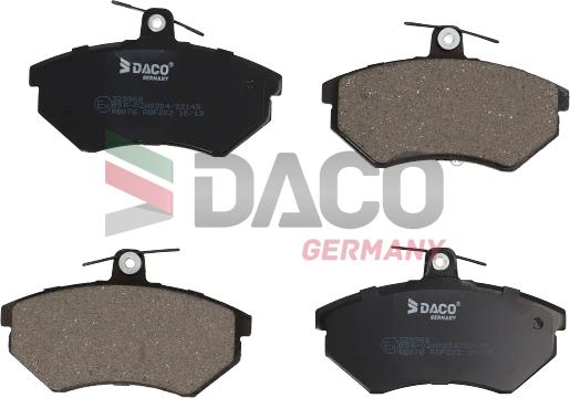 DACO Germany 329968 - Комплект спирачно феродо, дискови спирачки vvparts.bg