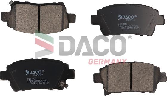 DACO Germany 324558 - Комплект спирачно феродо, дискови спирачки vvparts.bg