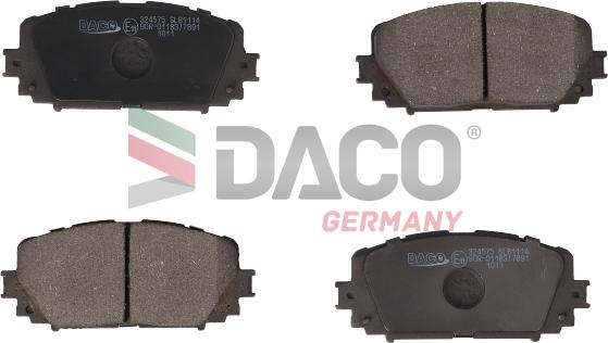 DACO Germany 324575 - Комплект спирачно феродо, дискови спирачки vvparts.bg