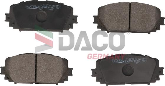 DACO Germany 324576 - Комплект спирачно феродо, дискови спирачки vvparts.bg