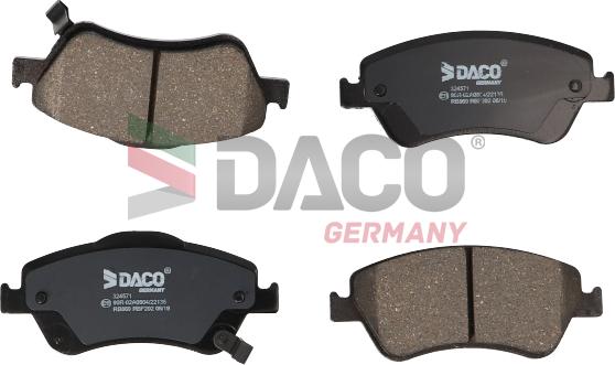 DACO Germany 324571 - Комплект спирачно феродо, дискови спирачки vvparts.bg