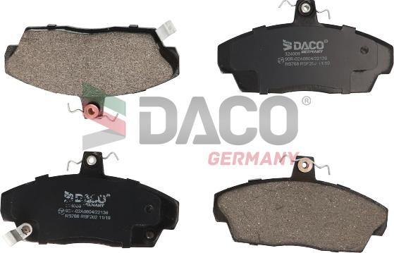 DACO Germany 324009 - Комплект спирачно феродо, дискови спирачки vvparts.bg