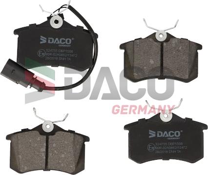 DACO Germany 324755 - Комплект спирачно феродо, дискови спирачки vvparts.bg