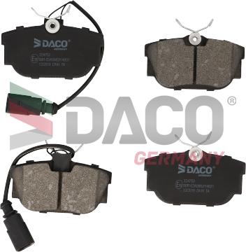 DACO Germany 324753 - Комплект спирачно феродо, дискови спирачки vvparts.bg