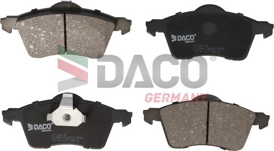 DACO Germany 324736 - Комплект спирачно феродо, дискови спирачки vvparts.bg