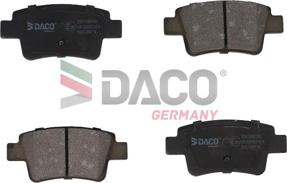 DACO Germany 320910 - Комплект спирачно феродо, дискови спирачки vvparts.bg