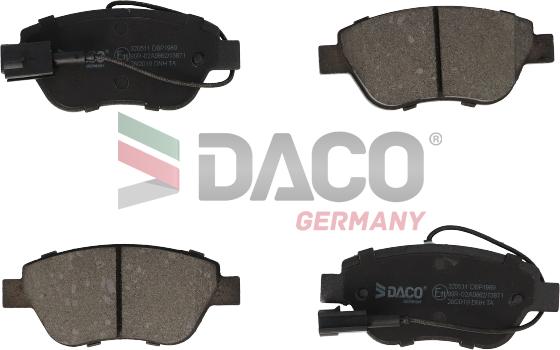 DACO Germany 320511 - Комплект спирачно феродо, дискови спирачки vvparts.bg