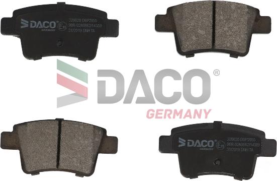 DACO Germany 320628 - Комплект спирачно феродо, дискови спирачки vvparts.bg