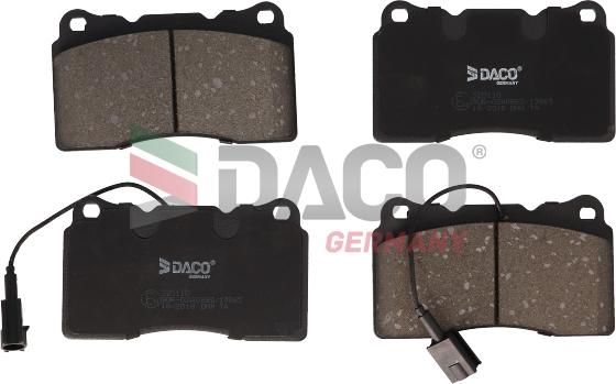 DACO Germany 320110 - Комплект спирачно феродо, дискови спирачки vvparts.bg
