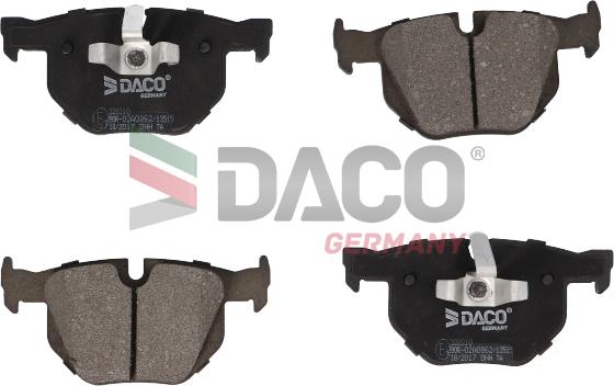 DACO Germany 320310 - Комплект спирачно феродо, дискови спирачки vvparts.bg