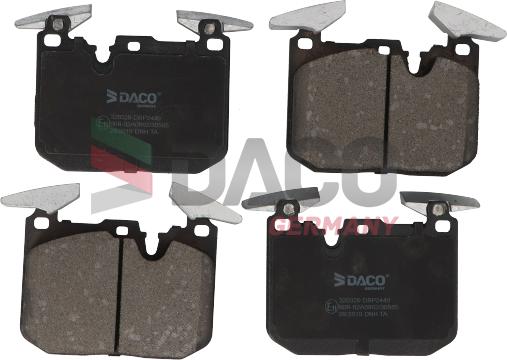 DACO Germany 320329 - Комплект спирачно феродо, дискови спирачки vvparts.bg
