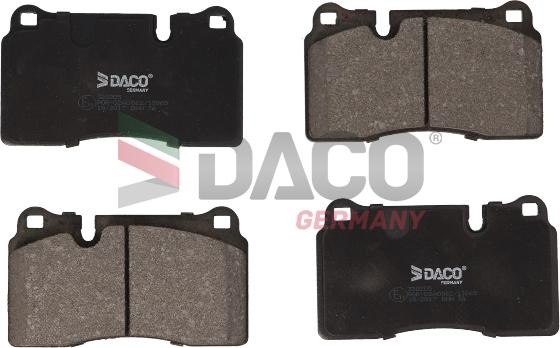 DACO Germany 320205 - Комплект спирачно феродо, дискови спирачки vvparts.bg