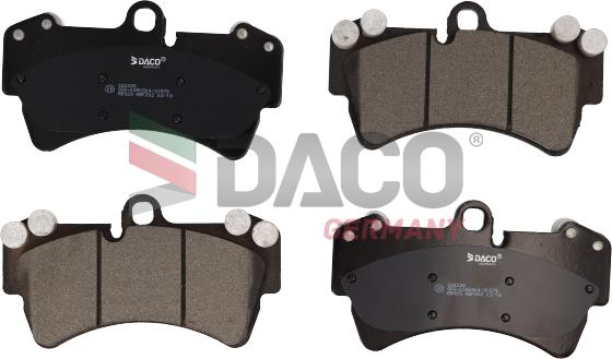 DACO Germany 320225 - Комплект спирачно феродо, дискови спирачки vvparts.bg