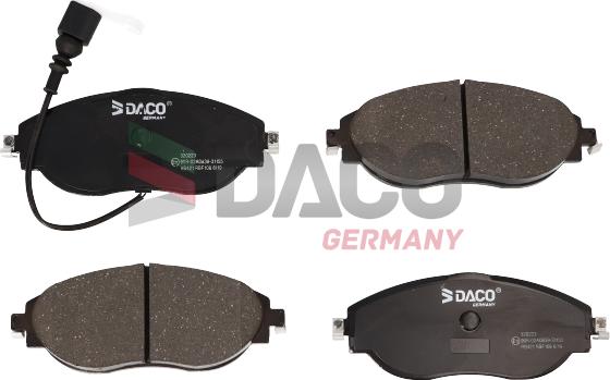 DACO Germany 320223 - Комплект спирачно феродо, дискови спирачки vvparts.bg