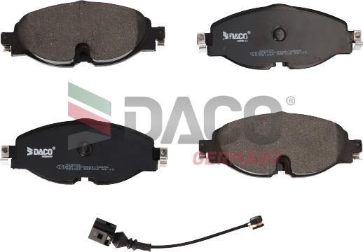 DACO Germany 320222 - Комплект спирачно феродо, дискови спирачки vvparts.bg