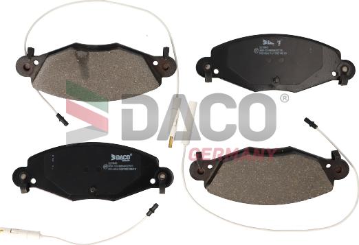 DACO Germany 321945 - Комплект спирачно феродо, дискови спирачки vvparts.bg