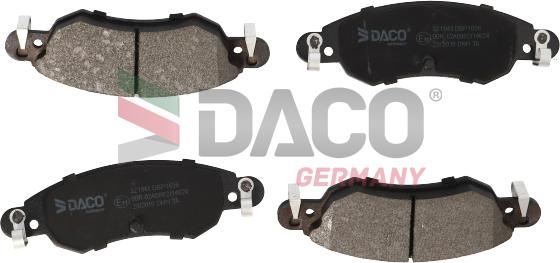 DACO Germany 321943 - Комплект спирачно феродо, дискови спирачки vvparts.bg