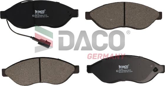 DACO Germany 321960 - Комплект спирачно феродо, дискови спирачки vvparts.bg