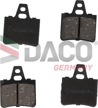 DACO Germany 321932 - Комплект спирачно феродо, дискови спирачки vvparts.bg