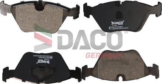 DACO Germany 321508 - Комплект спирачно феродо, дискови спирачки vvparts.bg