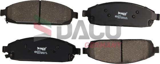 DACO Germany 321604 - Комплект спирачно феродо, дискови спирачки vvparts.bg