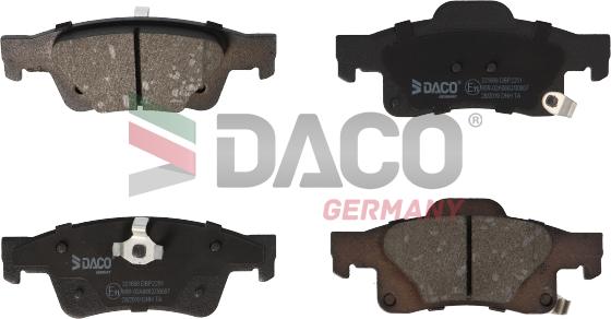 DACO Germany 321608 - Комплект спирачно феродо, дискови спирачки vvparts.bg