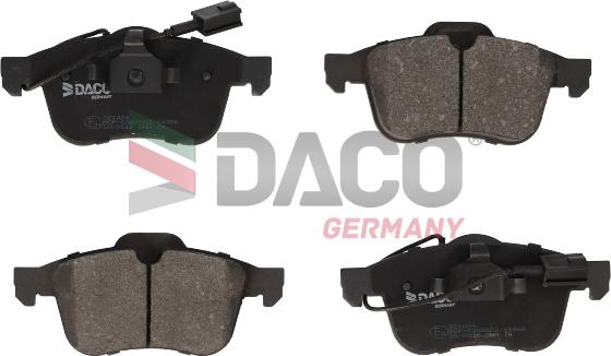 DACO Germany 321014 - Комплект спирачно феродо, дискови спирачки vvparts.bg