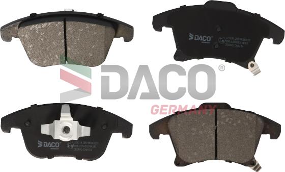 DACO Germany 321016 - Комплект спирачно феродо, дискови спирачки vvparts.bg