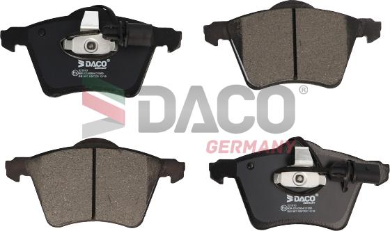 DACO Germany 321010 - Комплект спирачно феродо, дискови спирачки vvparts.bg