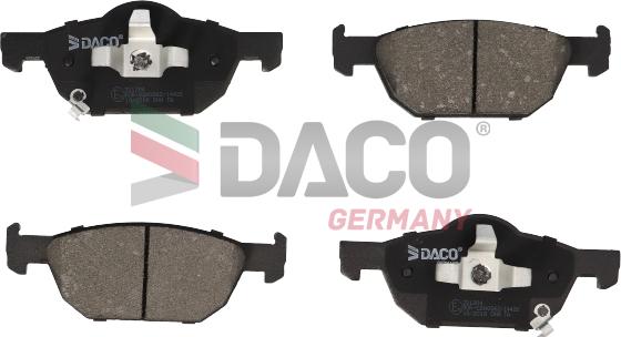 DACO Germany 321204 - Комплект спирачно феродо, дискови спирачки vvparts.bg