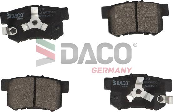 DACO Germany 321201 - Комплект спирачно феродо, дискови спирачки vvparts.bg