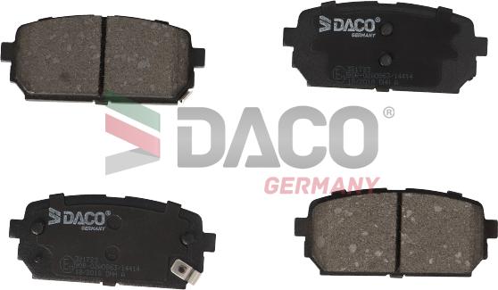 DACO Germany 321723 - Комплект спирачно феродо, дискови спирачки vvparts.bg