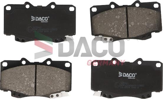 DACO Germany 323941 - Комплект спирачно феродо, дискови спирачки vvparts.bg