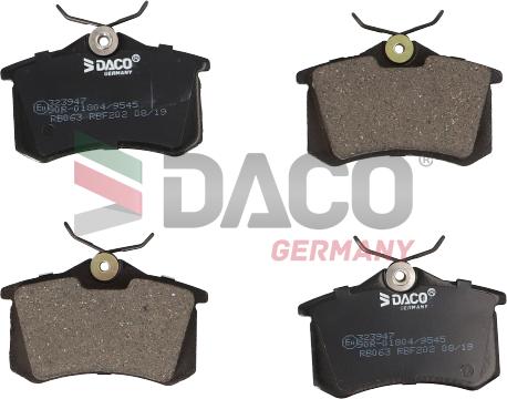 DACO Germany 323947 - Комплект спирачно феродо, дискови спирачки vvparts.bg