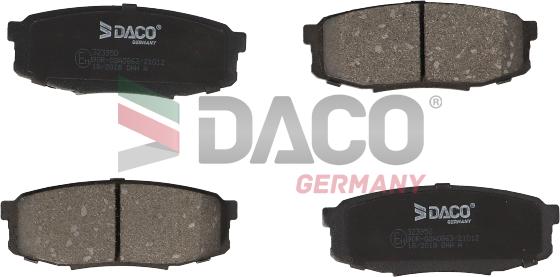 DACO Germany 323950 - Комплект спирачно феродо, дискови спирачки vvparts.bg