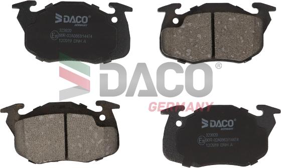 DACO Germany 323920 - Комплект спирачно феродо, дискови спирачки vvparts.bg