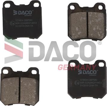 DACO Germany 323604 - Комплект спирачно феродо, дискови спирачки vvparts.bg