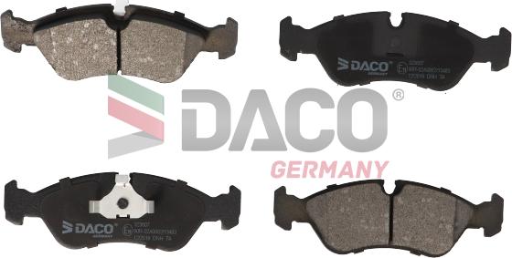DACO Germany 323607 - Комплект спирачно феродо, дискови спирачки vvparts.bg