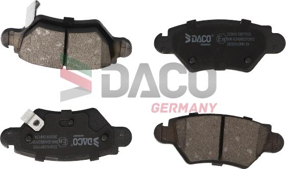 DACO Germany 323619 - Комплект спирачно феродо, дискови спирачки vvparts.bg