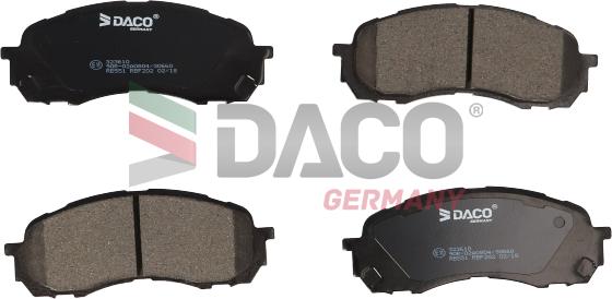 DACO Germany 323610 - Комплект спирачно феродо, дискови спирачки vvparts.bg