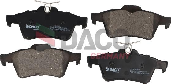DACO Germany 323629 - Комплект спирачно феродо, дискови спирачки vvparts.bg