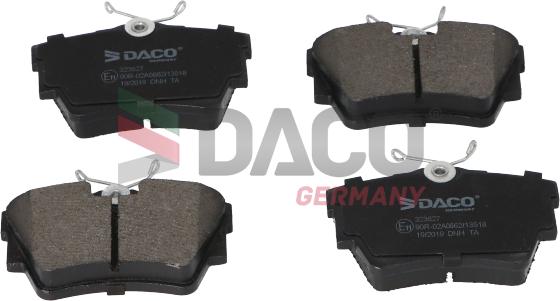 DACO Germany 323627 - Комплект спирачно феродо, дискови спирачки vvparts.bg